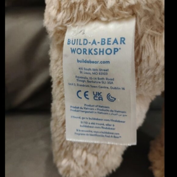 Build a Bear Happy Birthday Plush Tan Bear Blue Confetti Plush Stuffed Animal - Picture 10 of 11